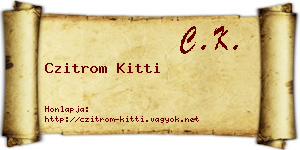 Czitrom Kitti névjegykártya